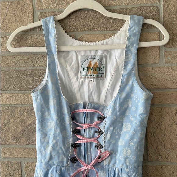 Wenger Austrian Style Size 34 XS Dirndl Cotton‎ Sleeveless Dress - Picture 2 of 9